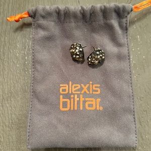 Alexis Bittar stud stone earrings grey